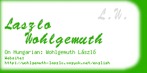 laszlo wohlgemuth business card